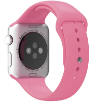 Ремешок силиконовый Special Case для Apple Watch 42/44 мм Светло-Розовый S/M/L