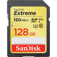 Карта памяти Sandisk Extreme SDXC Card 128GB V30 UHS-I U3